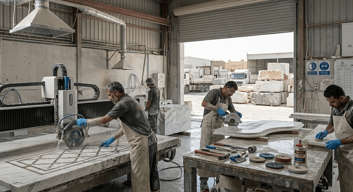 alnoon marbles services in riyadh